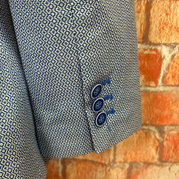The Limited Blue Print Cotton Blazer - Picture 7 of 11